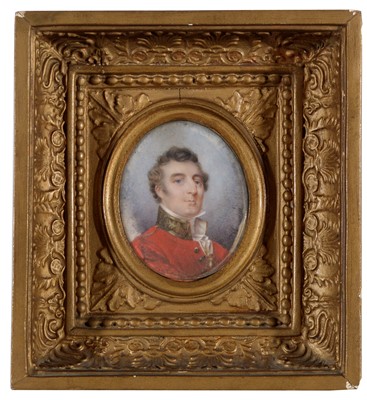 Lot 667 - 19th Century British School - a miniature bust portrait of the Duke of Wellington