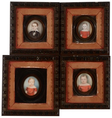 Lot 668 - 19th Century British School - miniature portraits of children