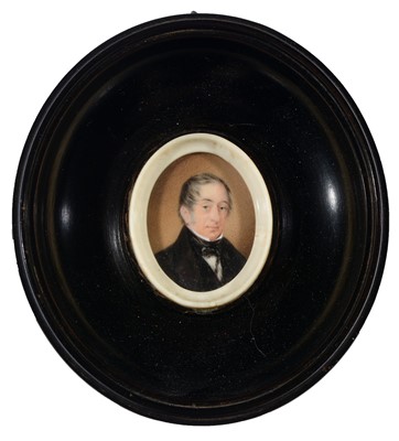 Lot 681 - Attributed to Frederick Harding -  miniature portrait of a gentleman