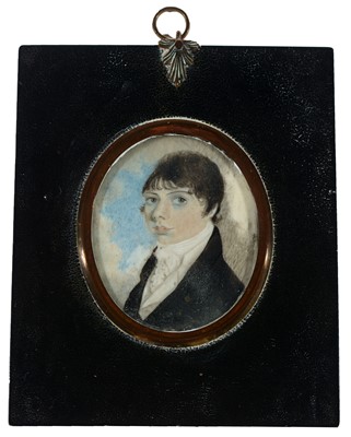 Lot 687 - Early 19th Century British School - a miniature bust portrait