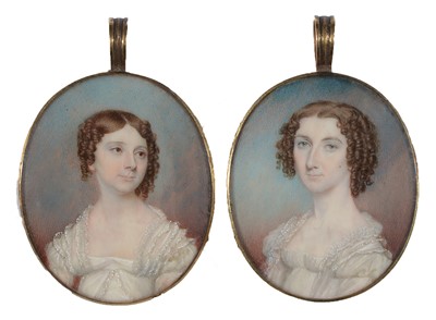 Lot 708 - 19th Century British School - miniature bust portraits