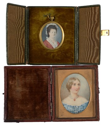 Lot 712 - 19th Century British School - miniature bust portraits