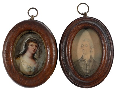 Lot 720 - 18th Century British School - miniature bust portraits