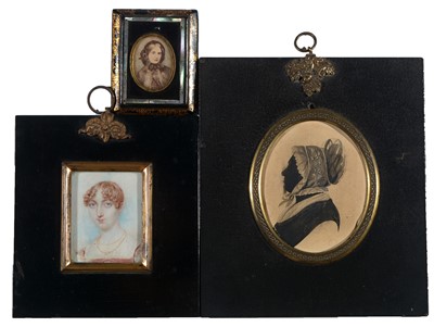 Lot 721 - British School - three miniature portraits