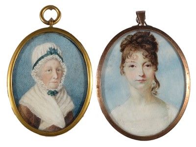 Lot 718 - 19th Century British School - two miniature portraits