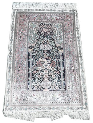 Lot 914 - Silk prayer rug