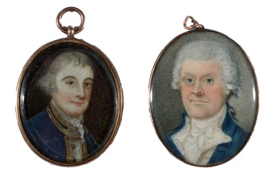 Lot 719 - Late 18th/early 19th Century British School - two miniature bust portraits
