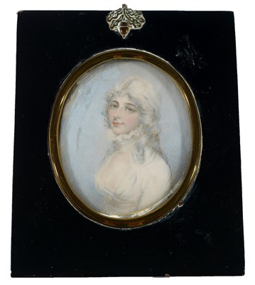 Lot 689 - Attributed to Nathaniel Plimer - a miniature portrait of a lady
