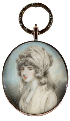 Lot 691 - 18th Century British School - a miniature bust portrait