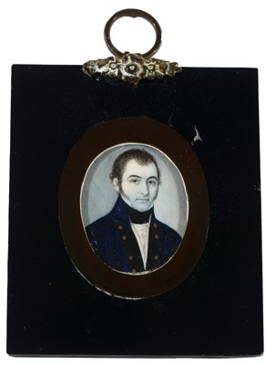 Lot 696 - 19th Century British School -  miniature bust portrait