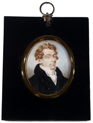 Lot 697 - 19th Century British School -  miniature bust portrait