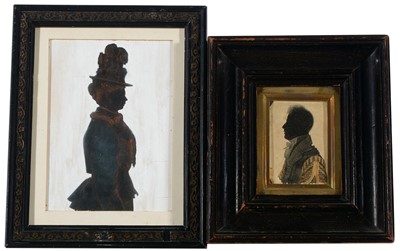 Lot 699 - 19th Century British School - two miniature silhouettes