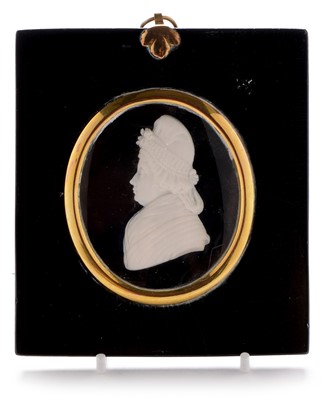 Lot 669 - Carved ivory silhouette