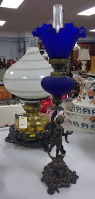 Lot 451 - Two oil lamps