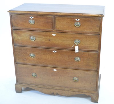 Lot 502 - George III oak chest of drawers