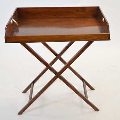 Lot 496 - VIctorian mahogany butlers tray and stand