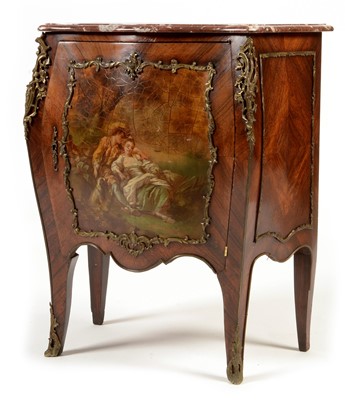 Lot 1135 - 19th Century bombé side cabinet