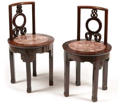 Lot 1138 - Pair Chinese chairs