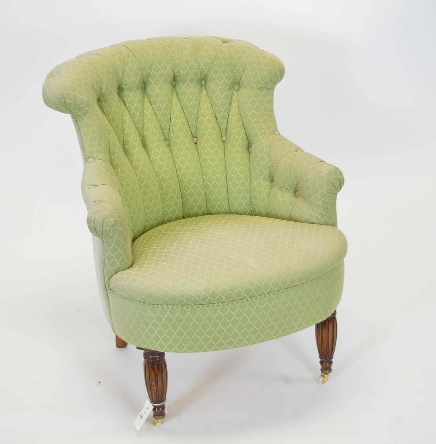 Lot 442 - Victorian style button back chair
