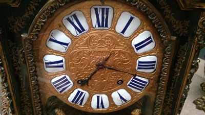 Lot 937 - An 18th Century and later French boulle marquetry bracket clock by Masson, Paris