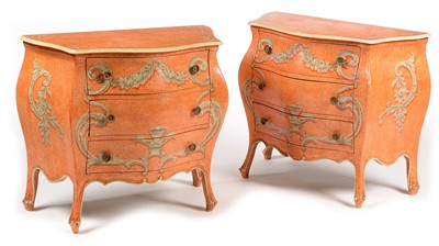 Lot 1151 - Pair of mid-20th Century Italian commodes