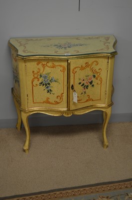 Lot 559 - Serpentine painted cabinet
