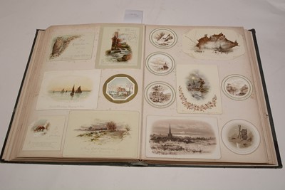 Lot 551 - Two albums of Victorian postcards.