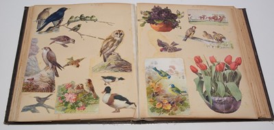 Lot 552 - An album of lincrusta; and a folio of flower prints.