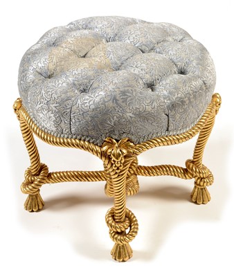 Lot 1159 - A French 19th Century giltwood stool