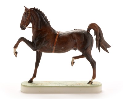 Lot 479 - Royal Worcester figure of a Hackney stallion by Doris Lindner