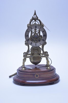 Lot 51 - Skeleton clock