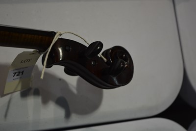 Lot 721 - German Violin and bow cased