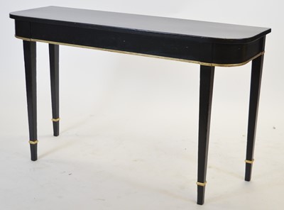 Lot 501 - A 19th century ebonised side table