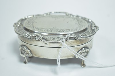 Lot 4 - Silver jewellery box
