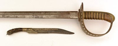 Lot 1002 - Sweedish 1893 pattern cavalry sword and an 18th/19th Century knife