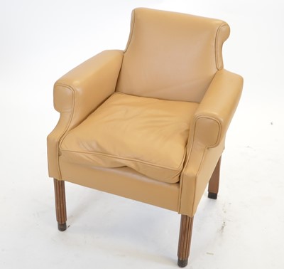 Lot 521 - 20th Century leather armchair