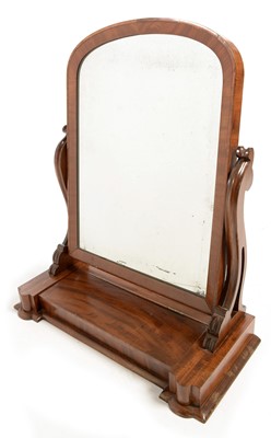 Lot 693 - Victorian mahogany swing mirror