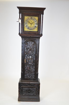 Lot 427 - William Lister oak longcase clock