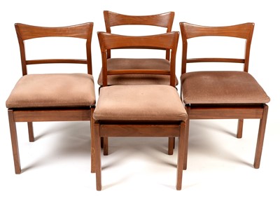 Lot 1219 - Mid Century afrormosia chairs