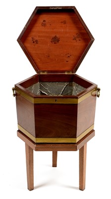 Lot 757 - Late 19th Century mahogany and brass bound cellarette