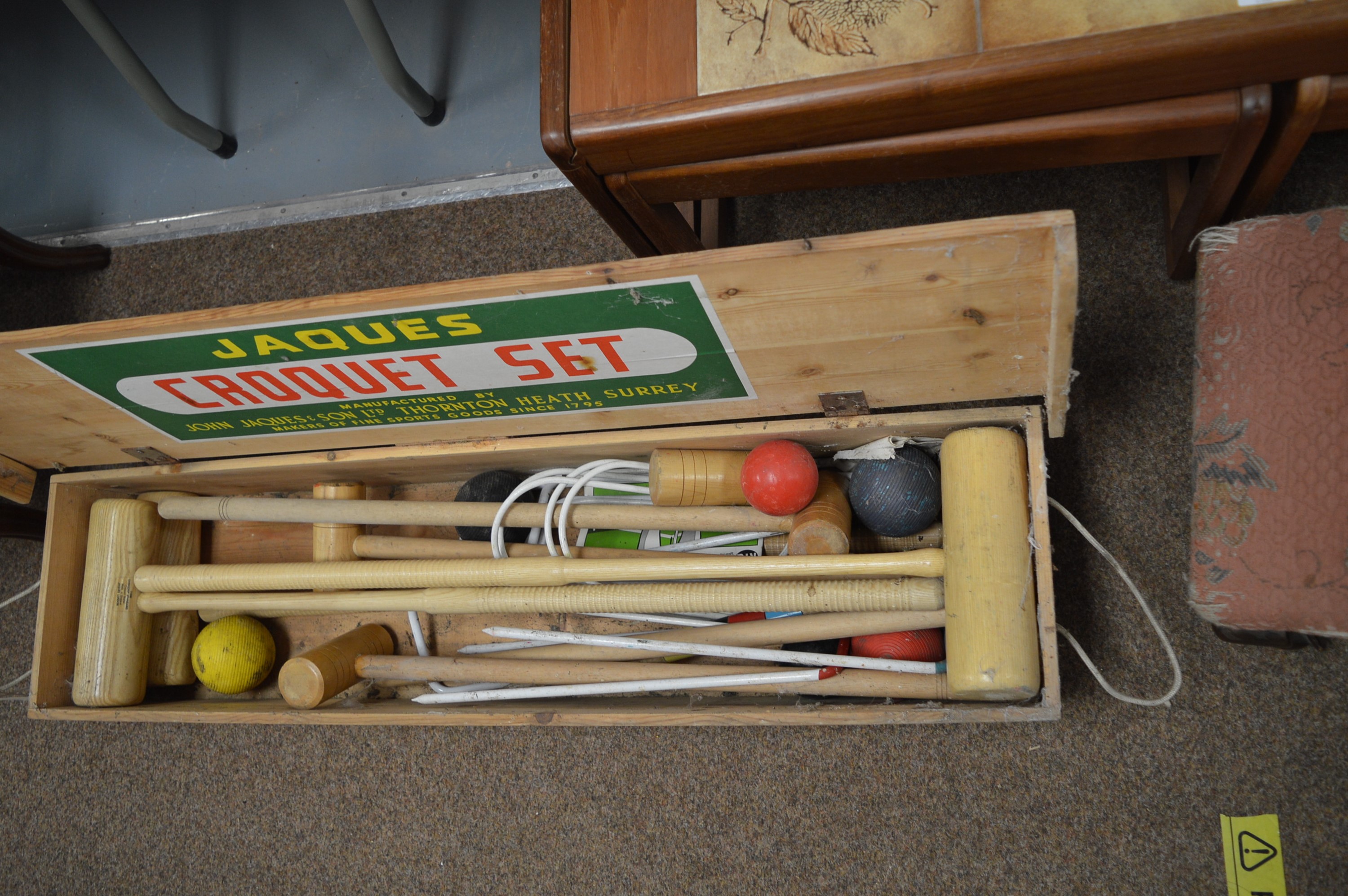 Lot 421 Cased Jaques croquet set