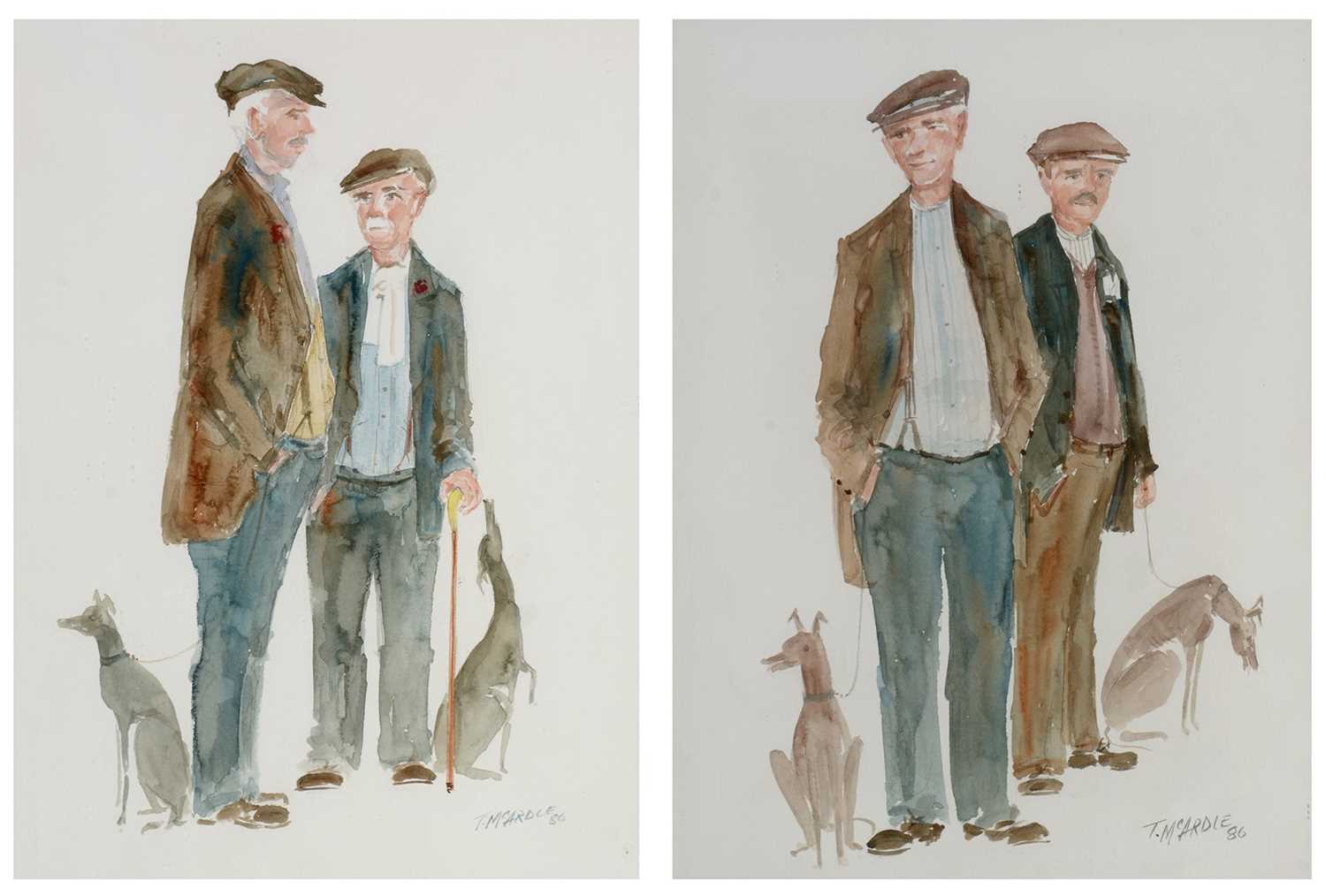 Lot 1387 - Terence "Terry" McArdle - watercolours.