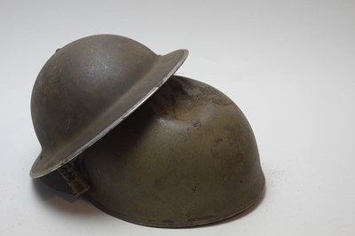 Lot 1004 - WWII British Dispatch Riders helmet and Brodie Helmet