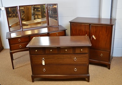 Lot 738 - Stag Minstrel Chest of Drawers, Dressing table ad TV cabinet
