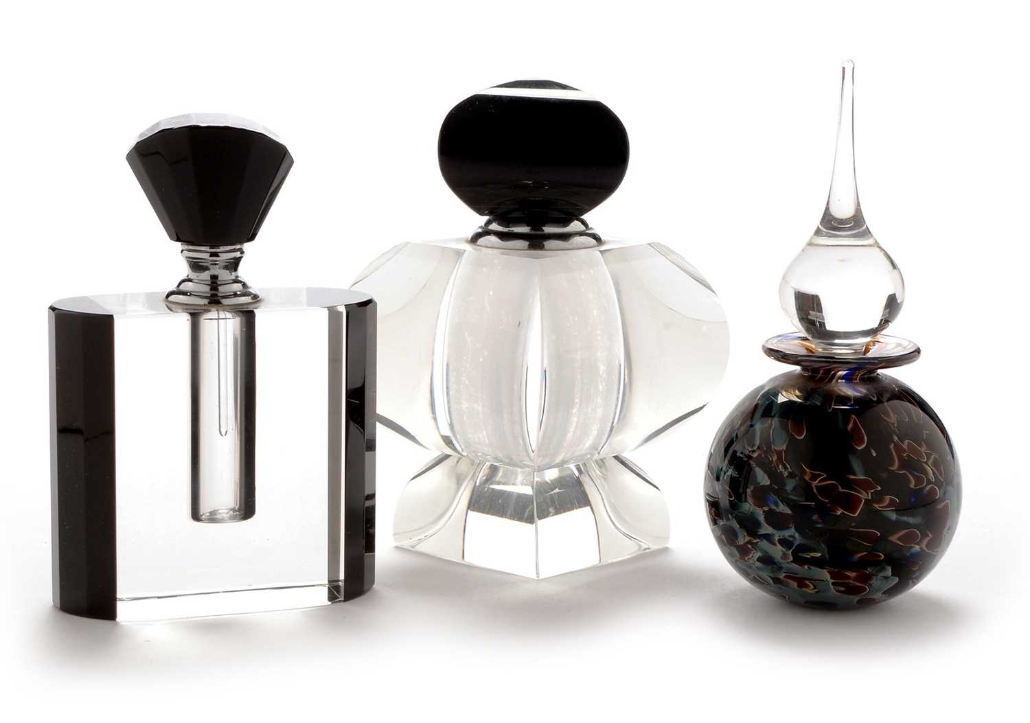Lot 1116 - Three glass scent bottles