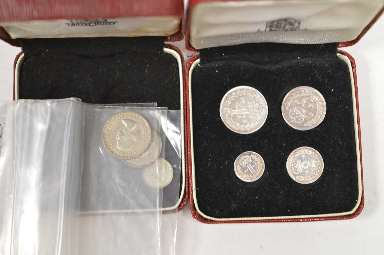 Lot 1606 - Two Maundy money sets