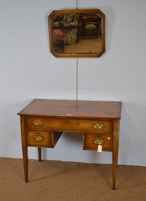 Lot 708 - 19th Century dressing table and oak mirror
