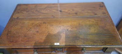 Lot 765 - 17th Century oak geometric front split chest of drawers