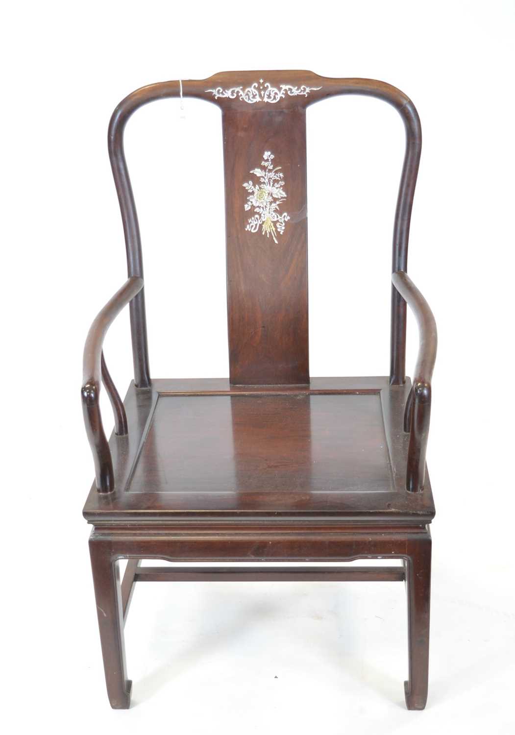 Lot 489 - Chinese hardwood chair