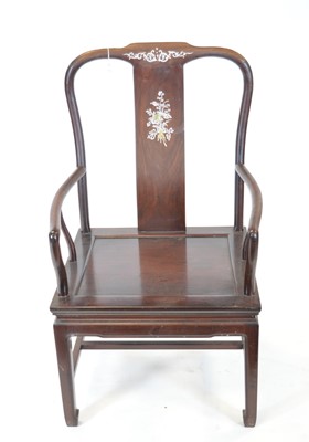 Lot 489 - Chinese hardwood chair